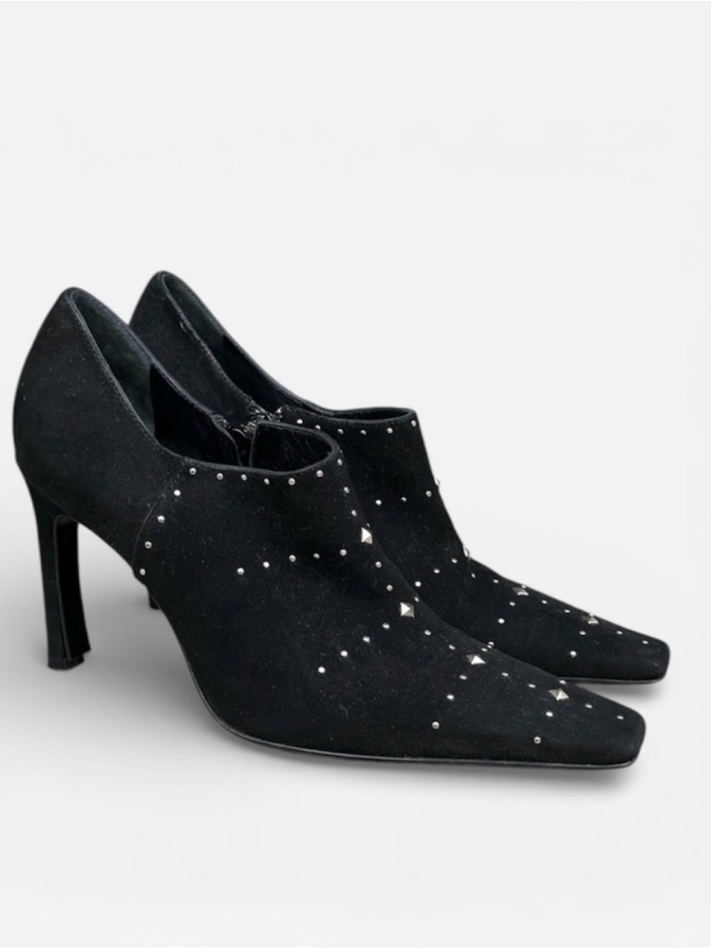 Casadei Studded Square Toe Ankle Bootie in Black - Made in Italy (Size 6)